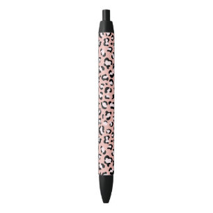 Stylo Noir Léopard Print, Léopard Spots, Rose Léopard