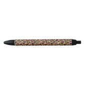Stylo Noir Leopard rose et or (Devant)