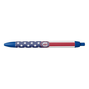 Stylo Noir Les 250 ans d'Amérique avec le drapeau des États-U