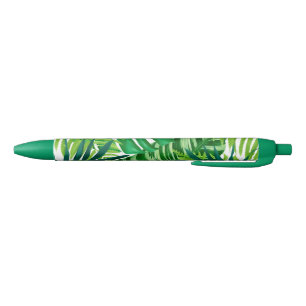 Stylo Noir Les Feuilles de Green Tropical