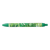 Stylo Noir Les Feuilles de Green Tropical (Devant)