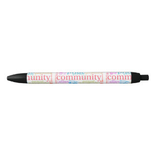 Stylo Noir Les mots colorés de la communauté arc-en-ciel de S