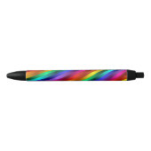 Stylo Noir Les parties scintillantes d'arc-en-ciel barrent le (Devant)