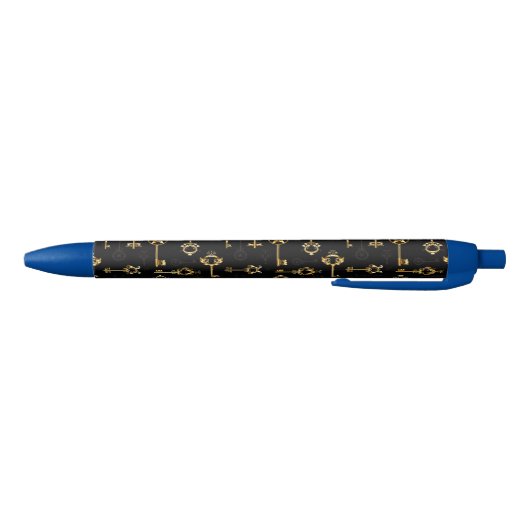 Stylo Noir Les Patters de Seamless avec Golden Keys (Bas)