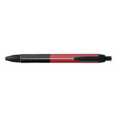 Stylo Noir Lettre monographie B - buffle plaid rouge noir (Dos)