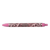 Stylo Noir lettres arabes rose (Devant)
