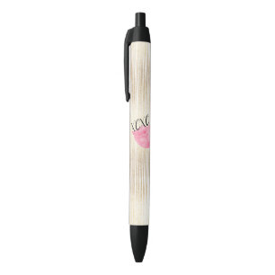 Stylo Noir Lèvres Aquarelle rose XOXO