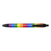 Stylo Noir LGBTQ+ Arc-en-ciel en bandes pour le mois de la fi (Dos)