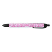 Stylo Noir Libellule rose (Bas)