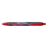 Stylo Noir libellule rouge brillante (Dos)