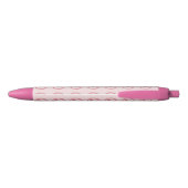 Stylo Noir Licorne rose et fleurs (Dos)