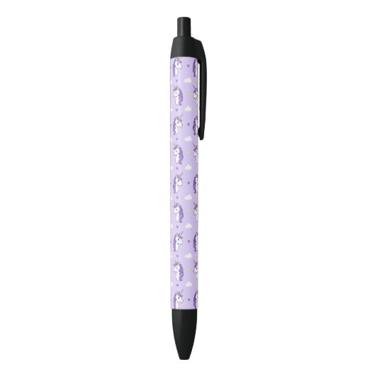 Stylo Noir Licornes (Bas (Vertical))