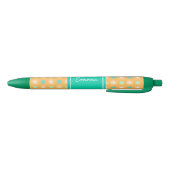 Stylo Noir Light Orange Boho Retro Pattern Pen (Bas)