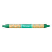 Stylo Noir Light Orange Boho Retro Pattern Pen (Devant)