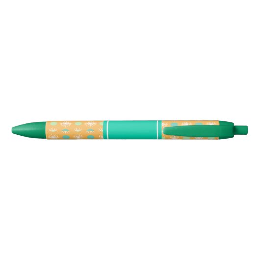 Stylo Noir Light Orange Boho Retro Pattern Pen (Dos)