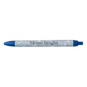 Stylo Noir Light Sky Blue Glitter Birthday (Devant)
