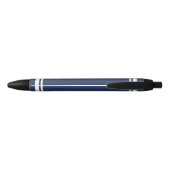 Stylo Noir Lignes Bleues Bleues de la Marine Monogramme (Dos)