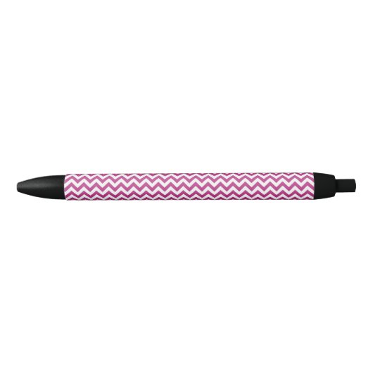 Stylo Noir Lignes Chevron Zigzag Moyen Rouge Violet (Devant)