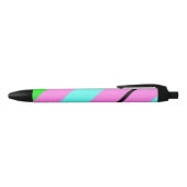 Stylo Noir Lignes colorées (Haut)