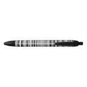 Stylo Noir Lignes noires et blanches (Dos)