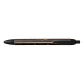 Stylo Noir Lion simili cuir (Dos)