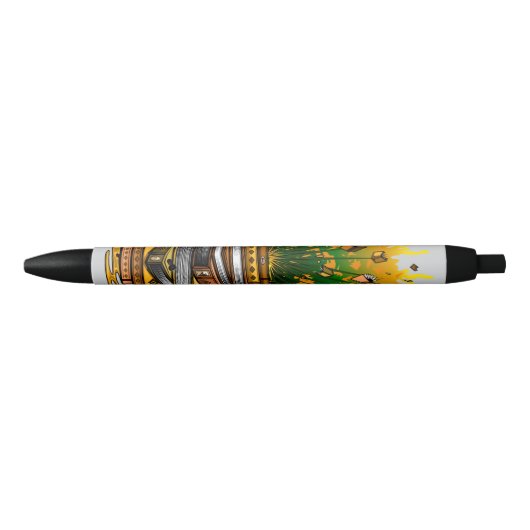 Stylo Noir Livres à ananas (Devant)