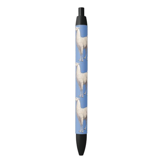 Stylo Noir Llama blanche (devant Vertical)
