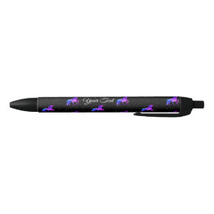 Stylo Noir L'obscurité pourpre de licorne de galaxie des