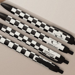 Stylo Noir Logo commercial blanc cassé Vérificateurs de marqu