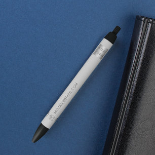 Stylo Noir Logo de l'entreprise gris nom du site de messageri
