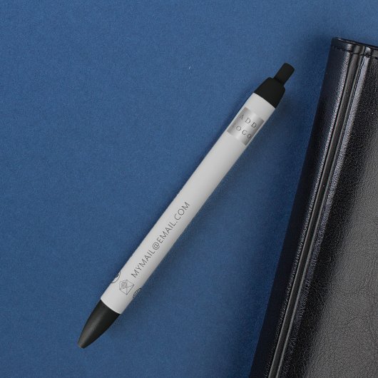 Stylo Noir Logo de l'entreprise gris nom du site de messageri