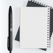 Stylo Noir Logo de l'entreprise personnalisée QR Code et text