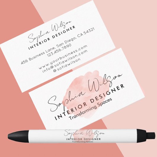 Stylo Noir Logo de signature d'entreprise blanche moderne