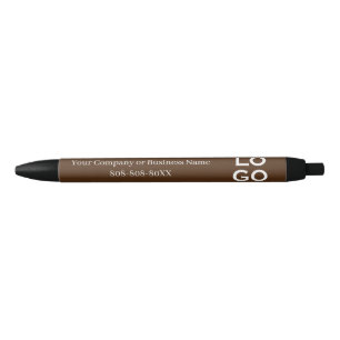 Stylo Noir Logo de société ou d'entreprise personnalisé sur m