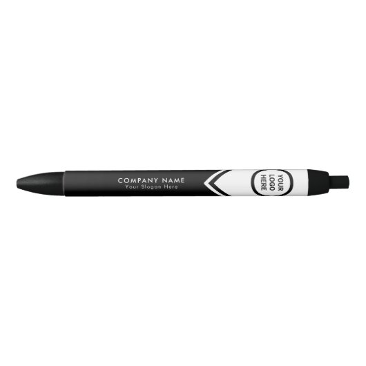 Stylo Noir Logo d'entreprise classique et personnalisable noi (Devant)
