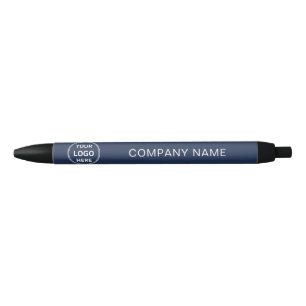 Stylo Noir Logo d'entreprise personnalisé bleu marine