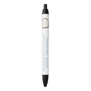 Stylo Noir Logo d'entreprise personnalisé Promotionnel Aqua s