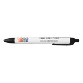 Stylo Noir Logo d'entreprise simple blanc (Bas)