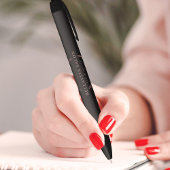 Stylo Noir Logo du Salon Rose Gold Circle