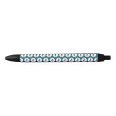 Stylo Noir Logo Motif Business Promotion Turquoise Vert (Devant)