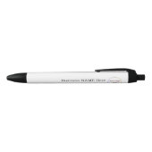 Stylo Noir Logo, Nom, Slogan noir et blanc (Haut)