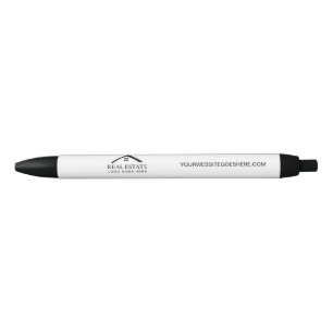 Stylo Noir logo personnalisable site web simple Cadeau immobi