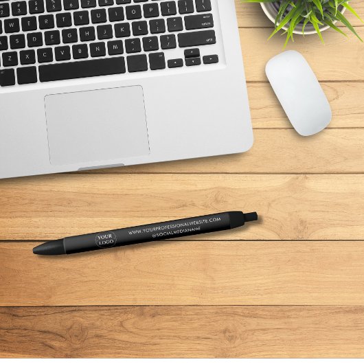 Stylo Noir Logo professionnel Noir de marque