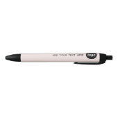 Stylo Noir Logo Simple Avec Entreprise Rose Vierge (Bas)