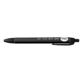 Stylo Noir Logo simple avec texte commercial (Bas)