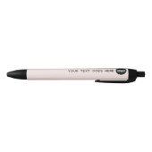 Stylo Noir Logo Texte Blush Pink Business Promotionnels (Bas)