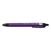 Stylo Noir Logo Texte Purple Entreprise Marque promotionnelle (Bas)