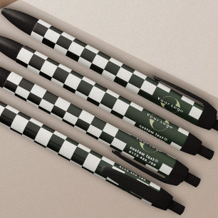 Stylo Noir Logo vert foncé Business marque Checkers