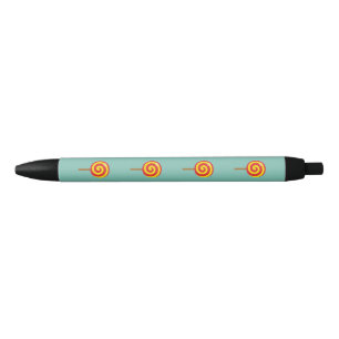 Stylo Noir Lollipop rouge spirale
