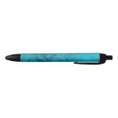 Stylo Noir Lotus texturé bleu (Bas)